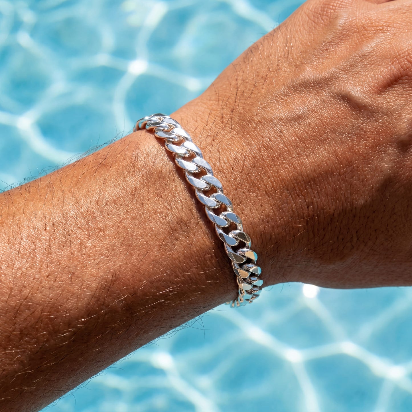 SALE | 925S SILVER 7MM 20CM "CUBAN" ARMBAND [PREMIUM VERSION] - ICERAIN JEWELRY