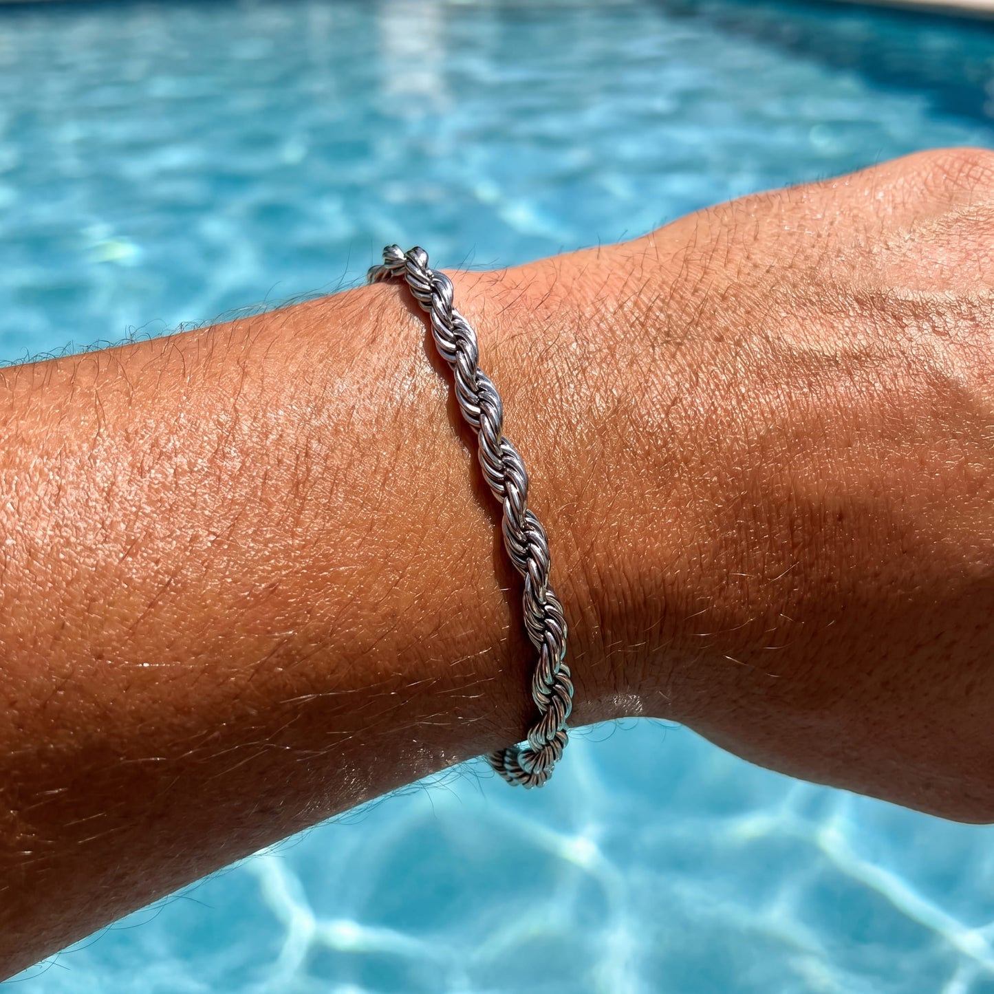 EDELSTAHL "SILVER ROPE" ARMBAND - ICERAIN JEWELRY