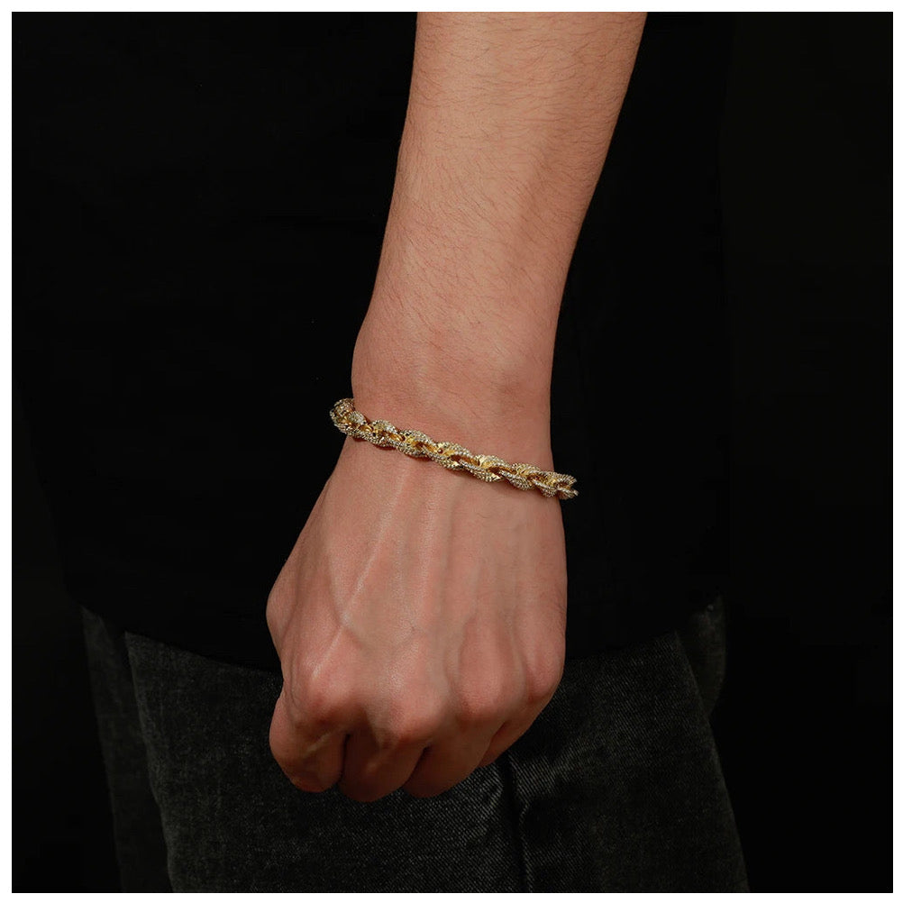 ICED OUT 8MM "GOLD ROPE" ARMBAND