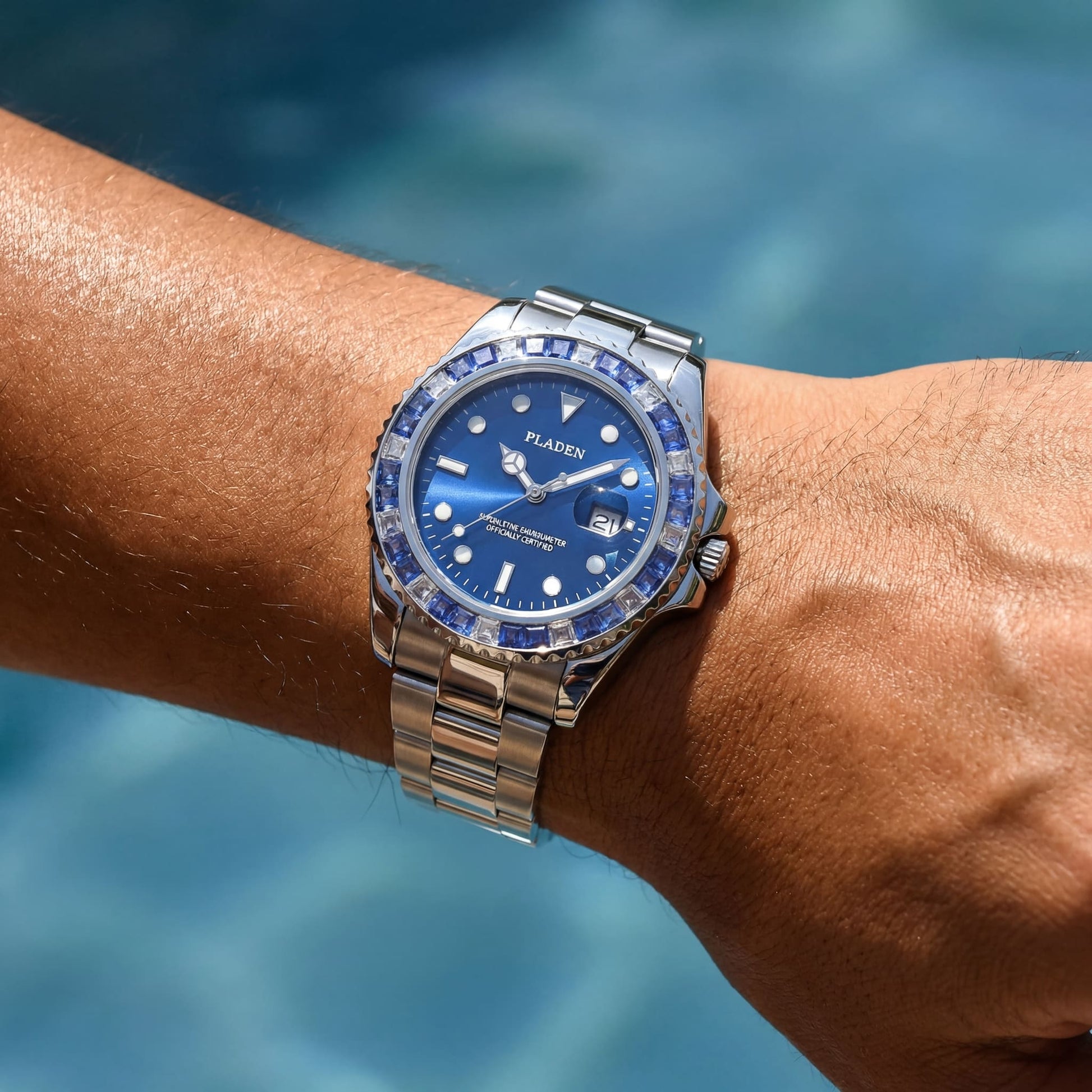 EDELSTAHL "AZZURITA V2" UHR - ICERAIN JEWELRY
