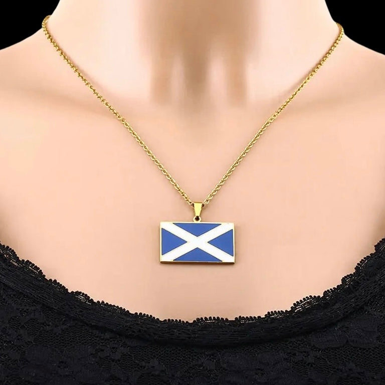 EDELSTAHL "SCOTLAND FLAG" LÄNDERKETTE - ICERAIN JEWELRY