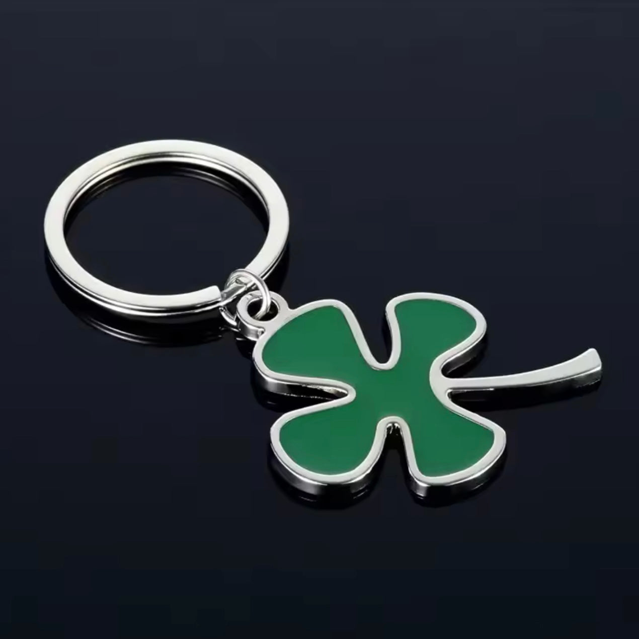 EDELSTAHL "LUCKY CLOVER FOUR" SCHLÜSSELANHÄNGER - ICERAIN JEWELRY