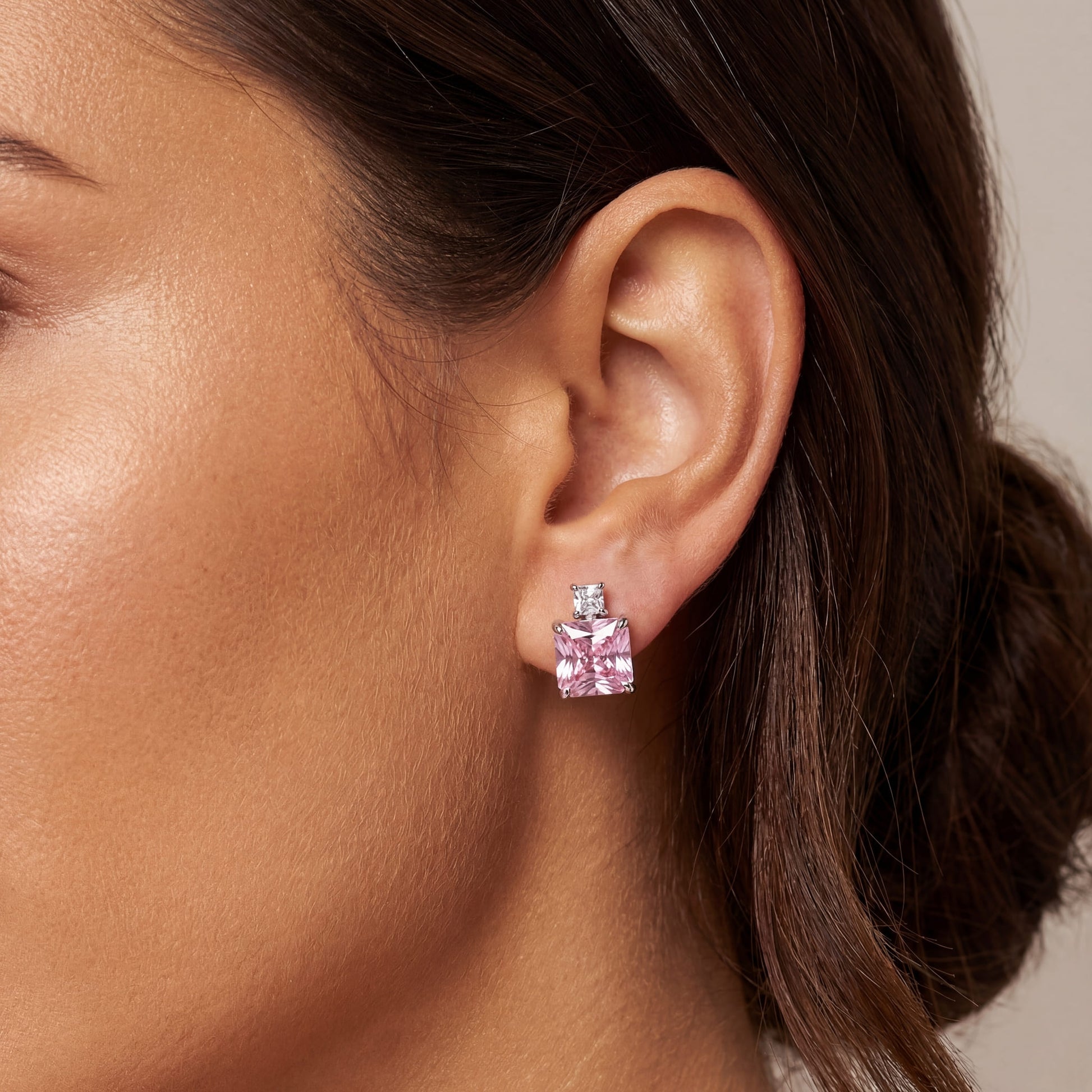 ICED OUT "PINK PRINZESKO" OHRRINGE - ICERAIN JEWELRY