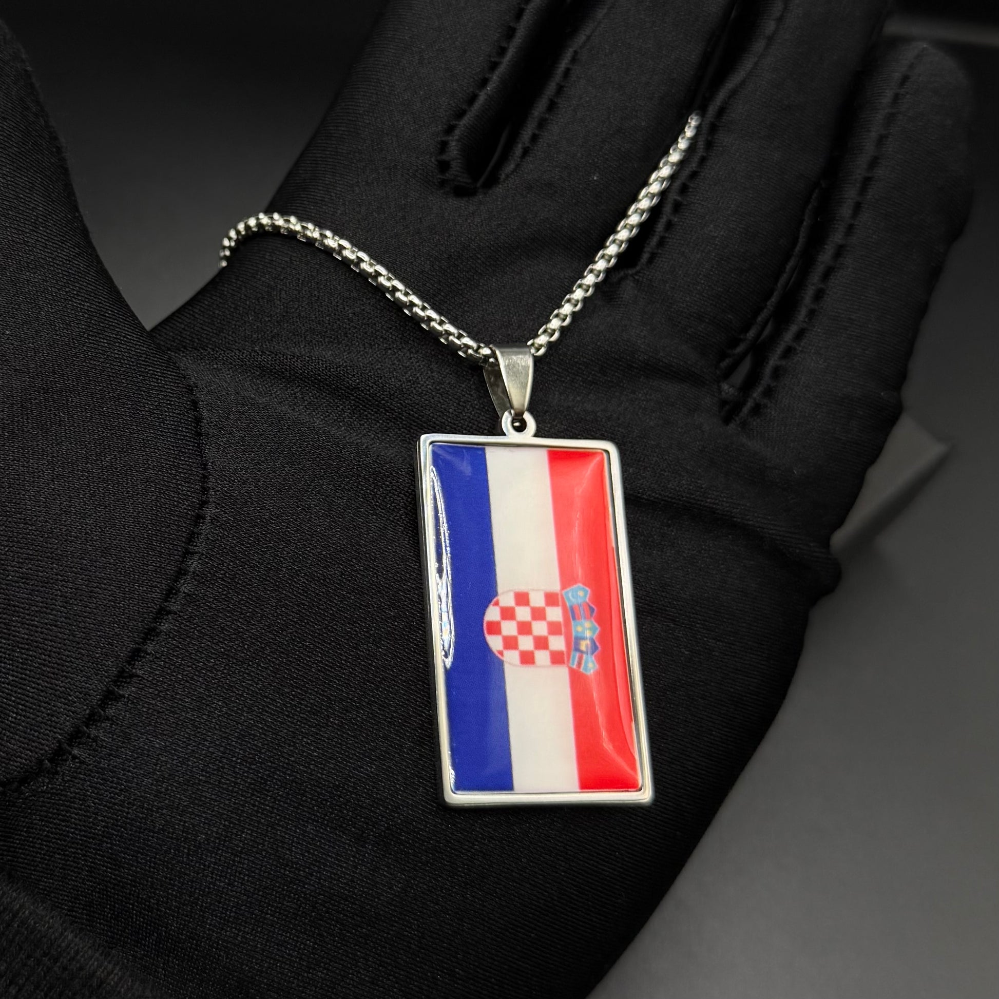EDELSTAHL "CROATIA FLAG" LÄNDERKETTE - ICERAIN JEWELRY