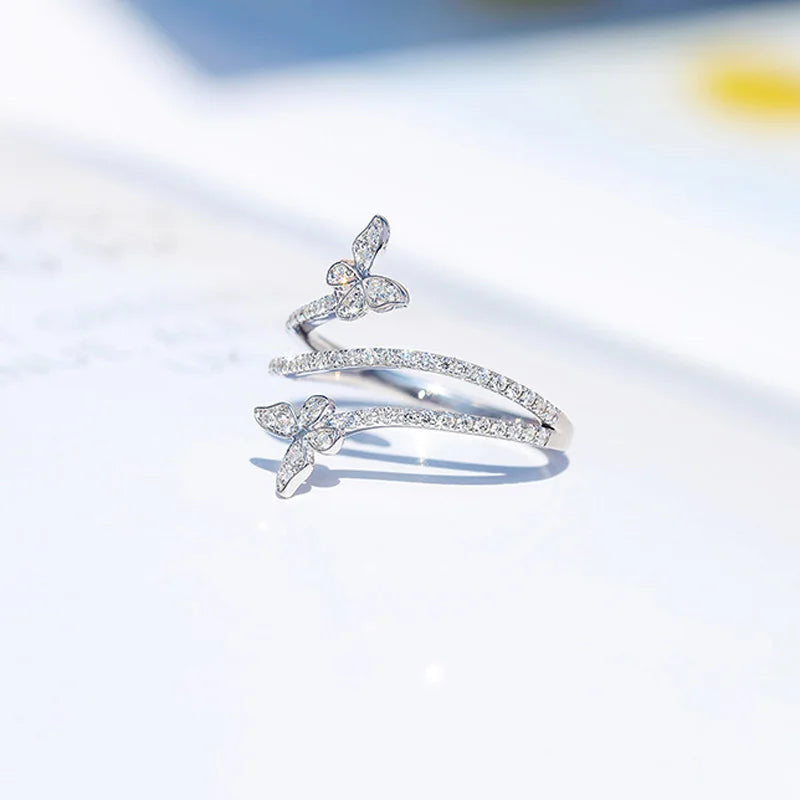 ICED OUT "DOUBLE BUTTERFLY V3" RING - ICERAIN JEWELRY