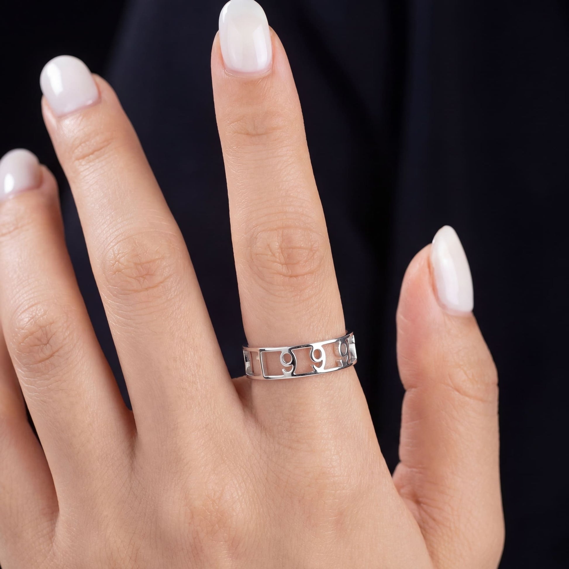 PERSONALISIERTER EDELSTAHL "LETTER" RING - ICERAIN JEWELRY