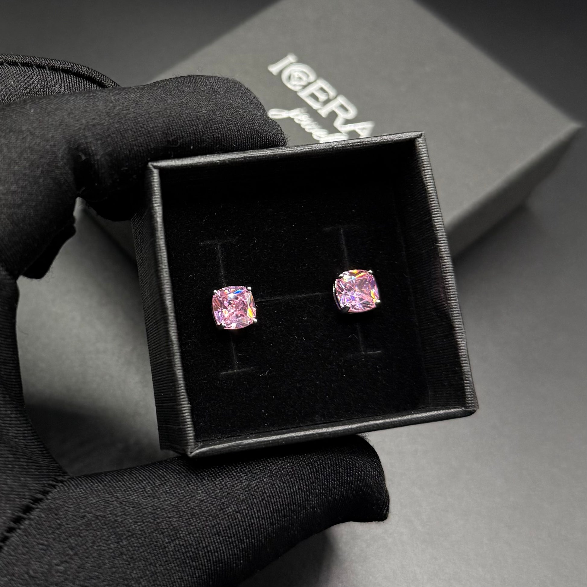 ICED OUT "PINK VERSAILLE" OHRRINGE - ICERAIN JEWELRY