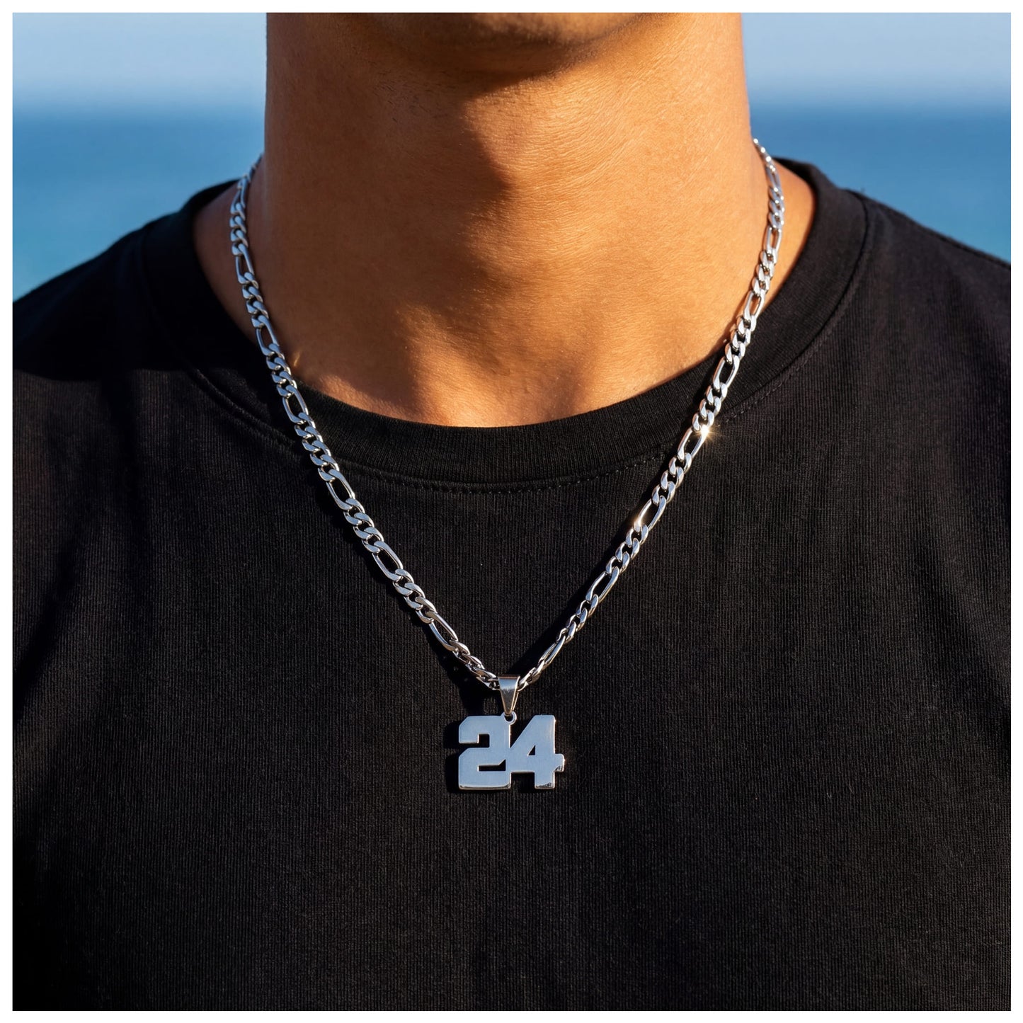 PERSONALISIERTE EDELSTAHL "NUMBER 0-99" KETTE - ICERAIN JEWELRY