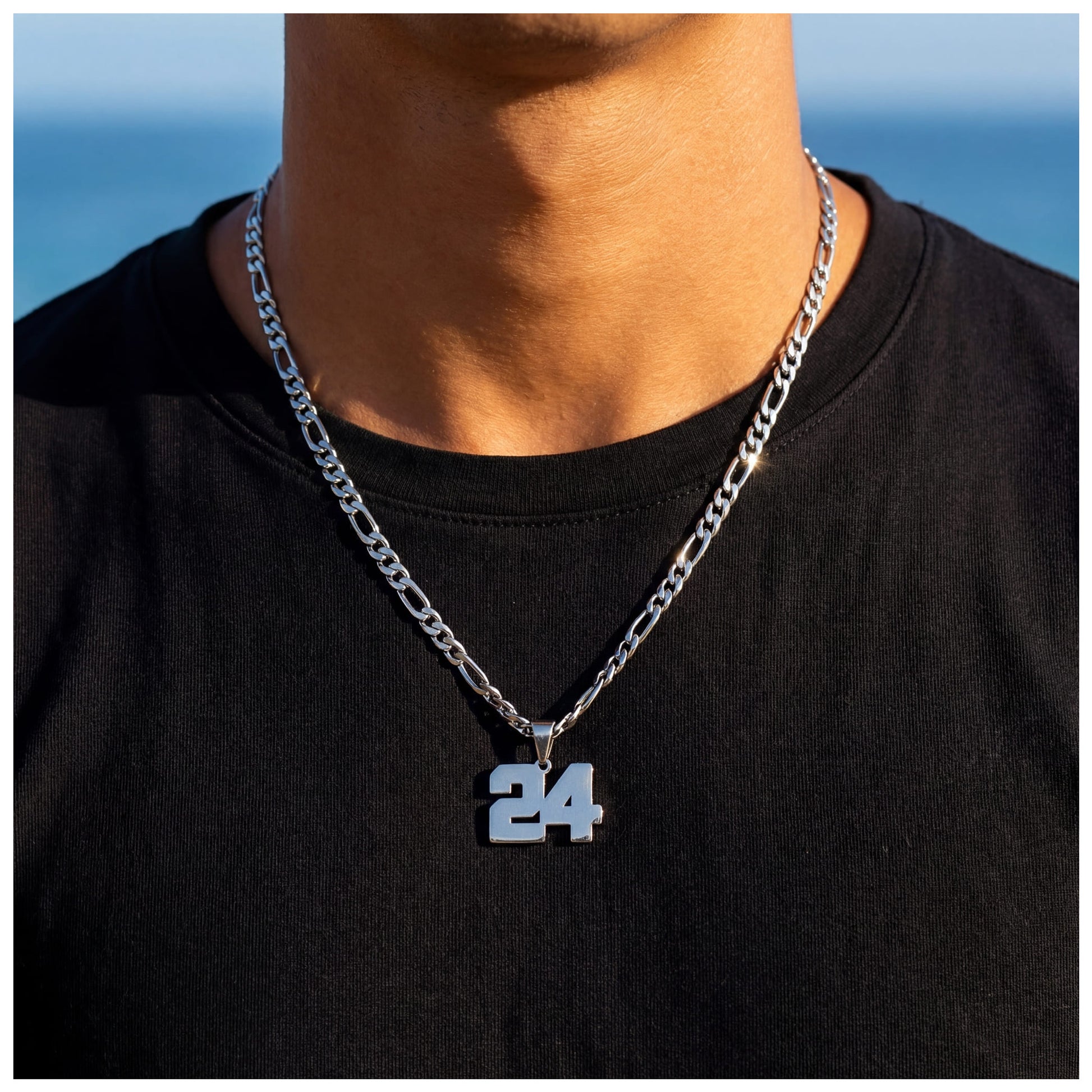 PERSONALISIERTE EDELSTAHL "NUMBER 0-99" KETTE - ICERAIN JEWELRY