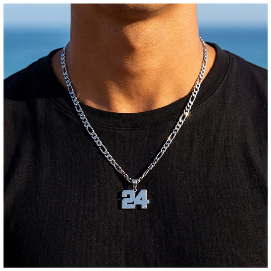 PERSONALISIERTE EDELSTAHL "NUMBER 0-99" KETTE - ICERAIN JEWELRY