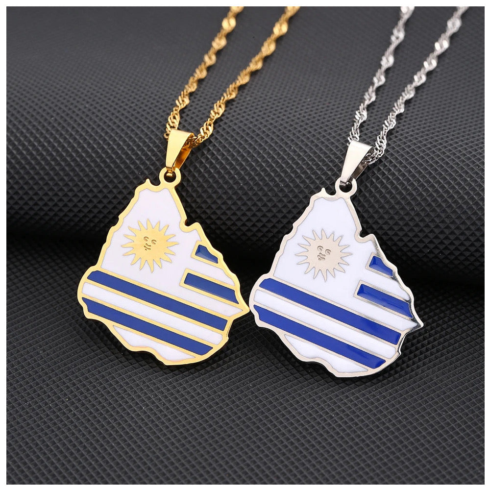 EDELSTAHL "URUGUAY" LÄNDERKETTE - ICERAIN JEWELRY