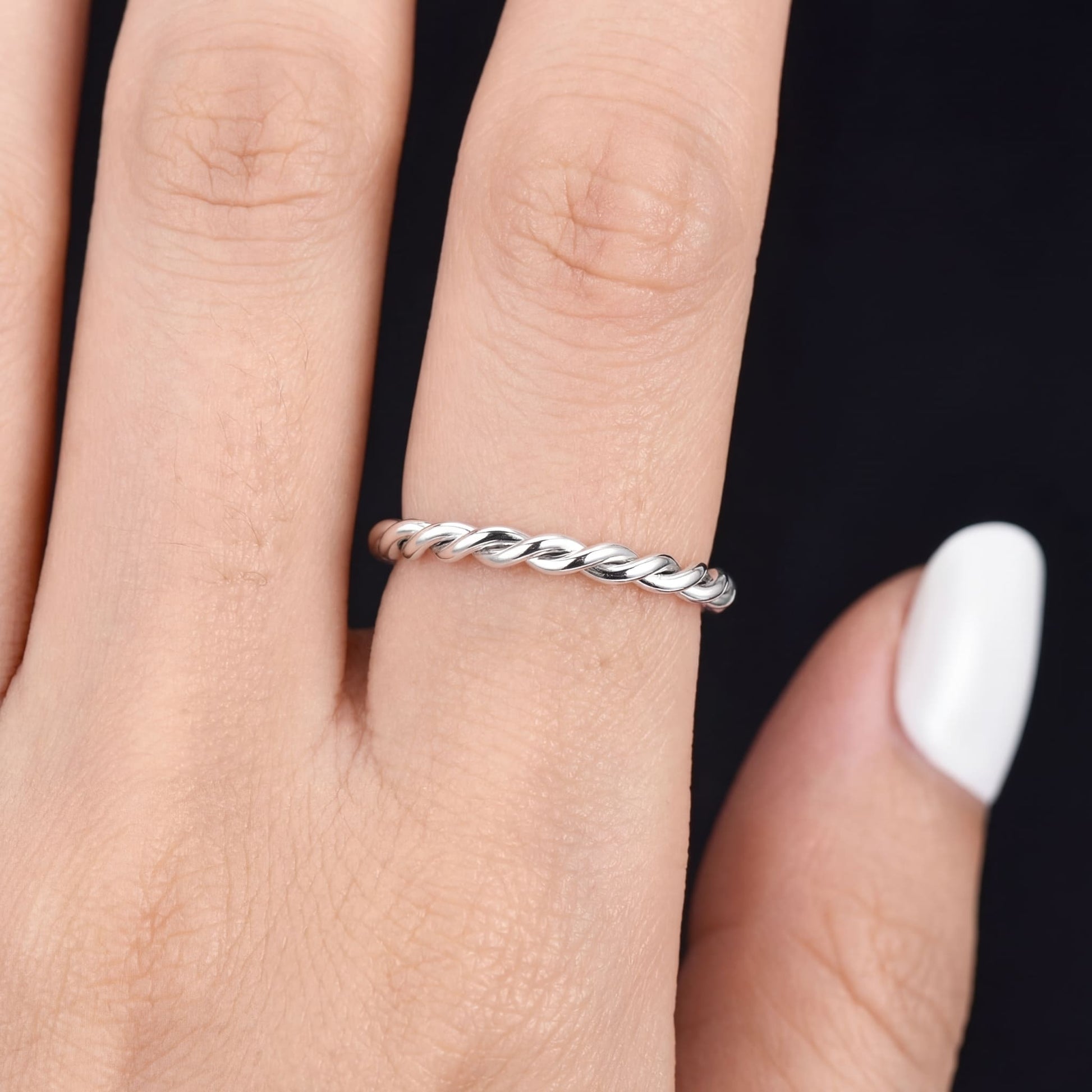 925S SILVER "ROPE" RING - ICERAIN JEWELRY