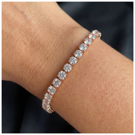 SALE | ICED OUT 5MM 18CM "ROSEGOLD TENNIS" ARMBAND - ICERAIN JEWELRY