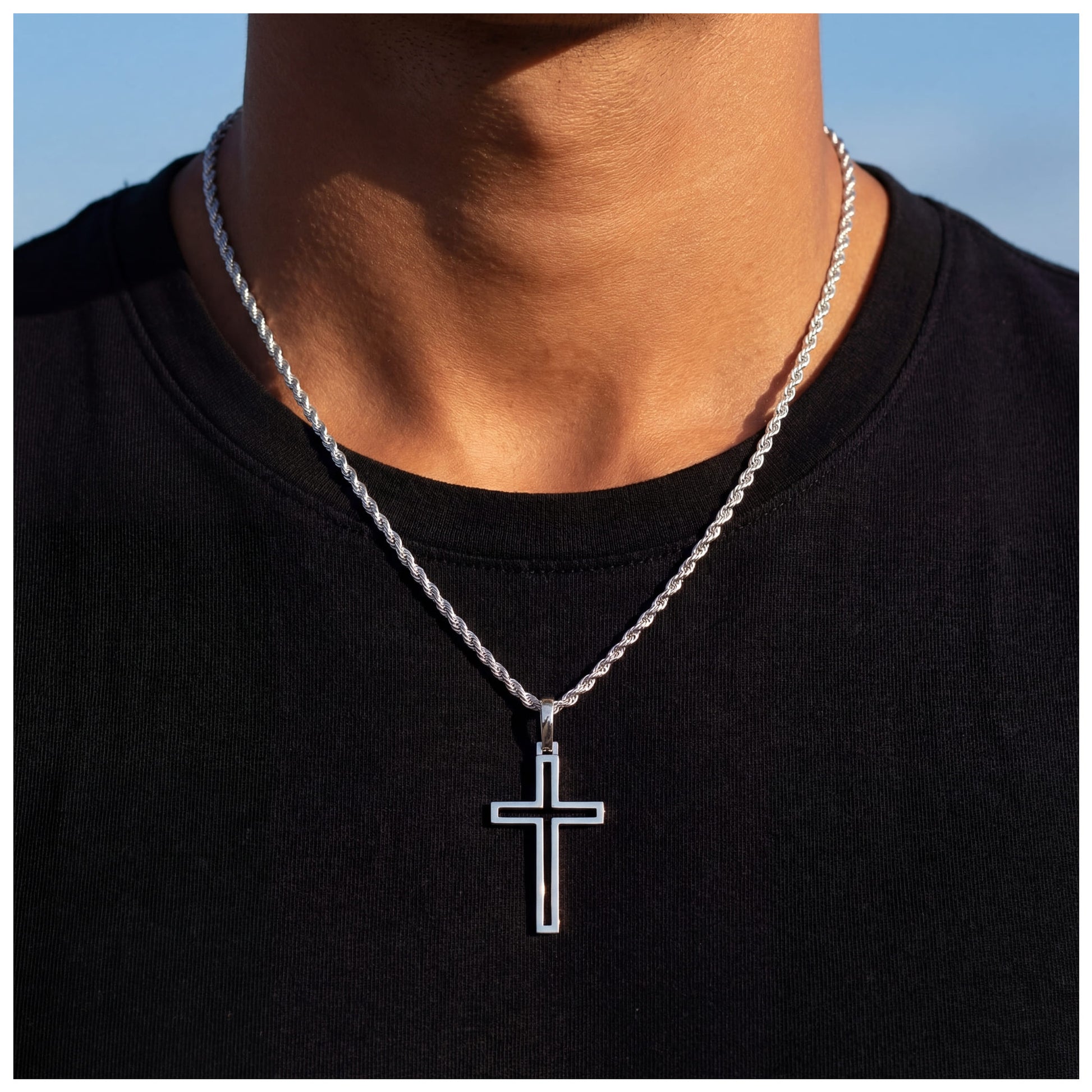925S SILVER "CROSS V2" KETTE - ICERAIN JEWELRY