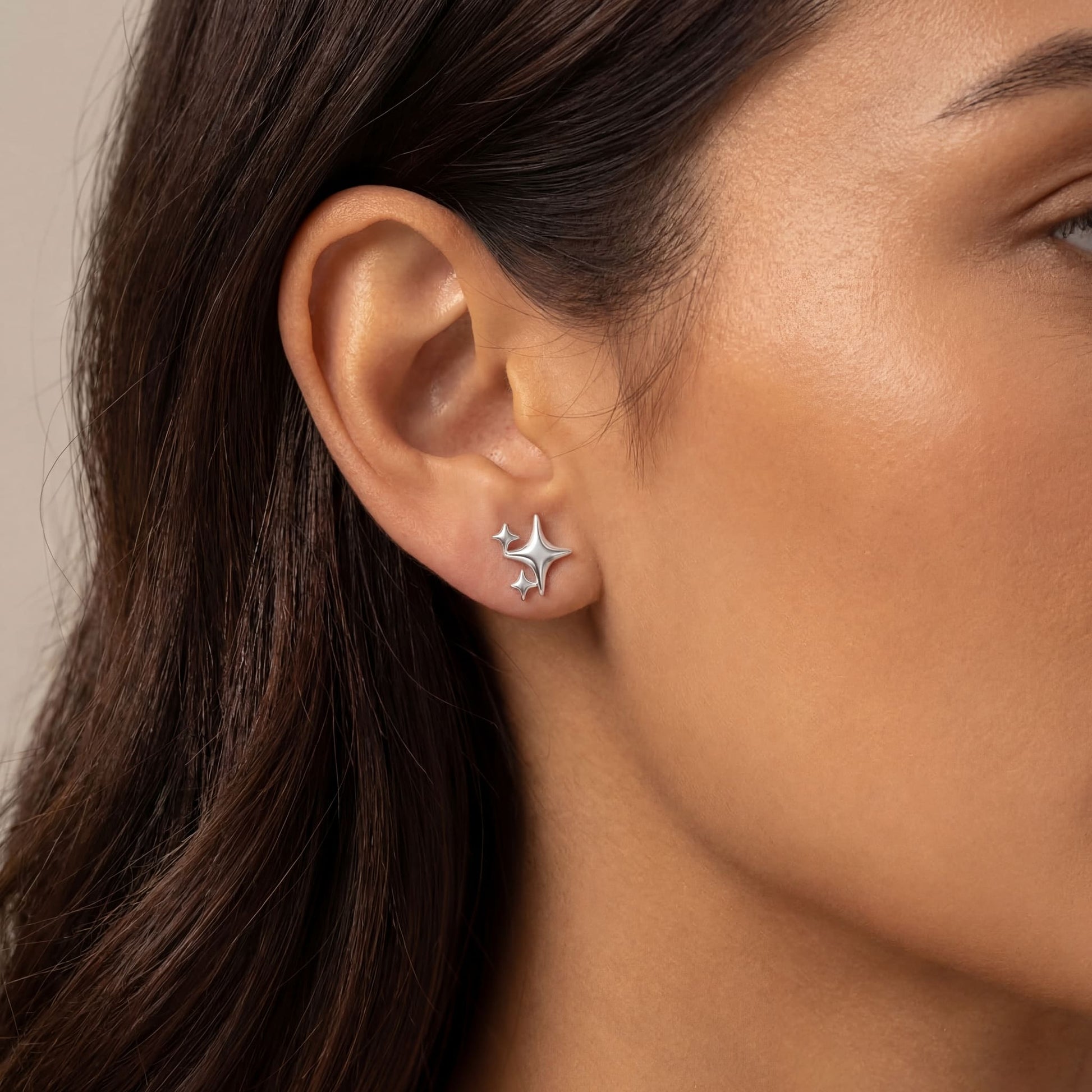 925S SILVER "STAR" OHRRINGE - ICERAIN JEWELRY