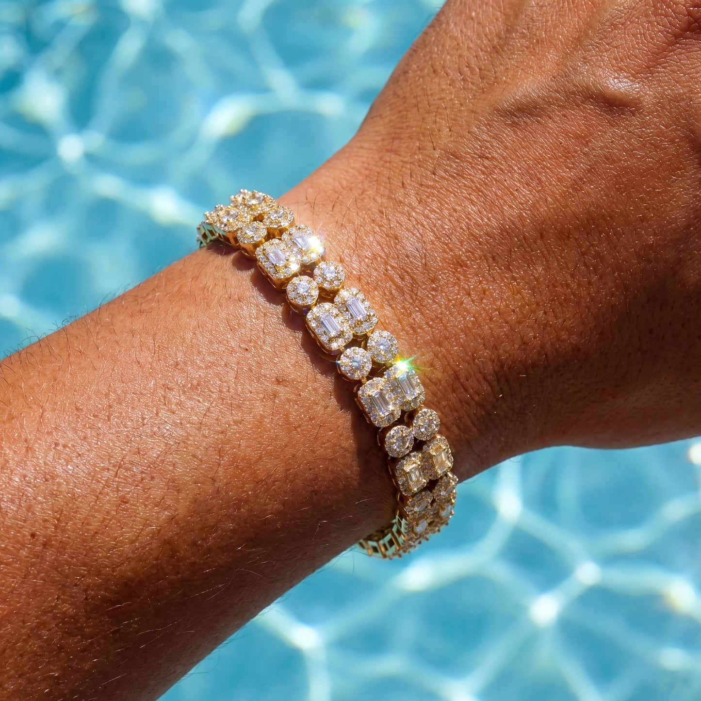 ICED OUT 10MM "DOUBLIX CUBAN" ARMBAND - ICERAIN JEWELRY