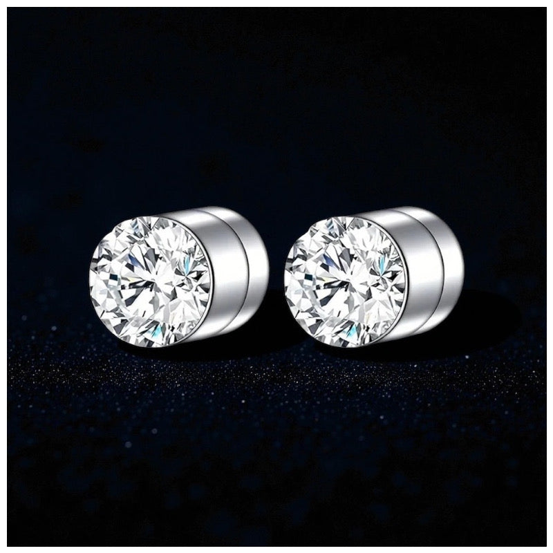 ICED OUT "ROUND" MAGNET OHRRINGE - ICERAIN JEWELRY