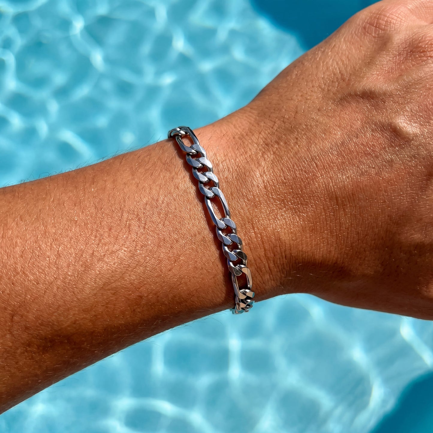 EDELSTAHL 7MM "FIGARO" ARMBAND - ICERAIN JEWELRY