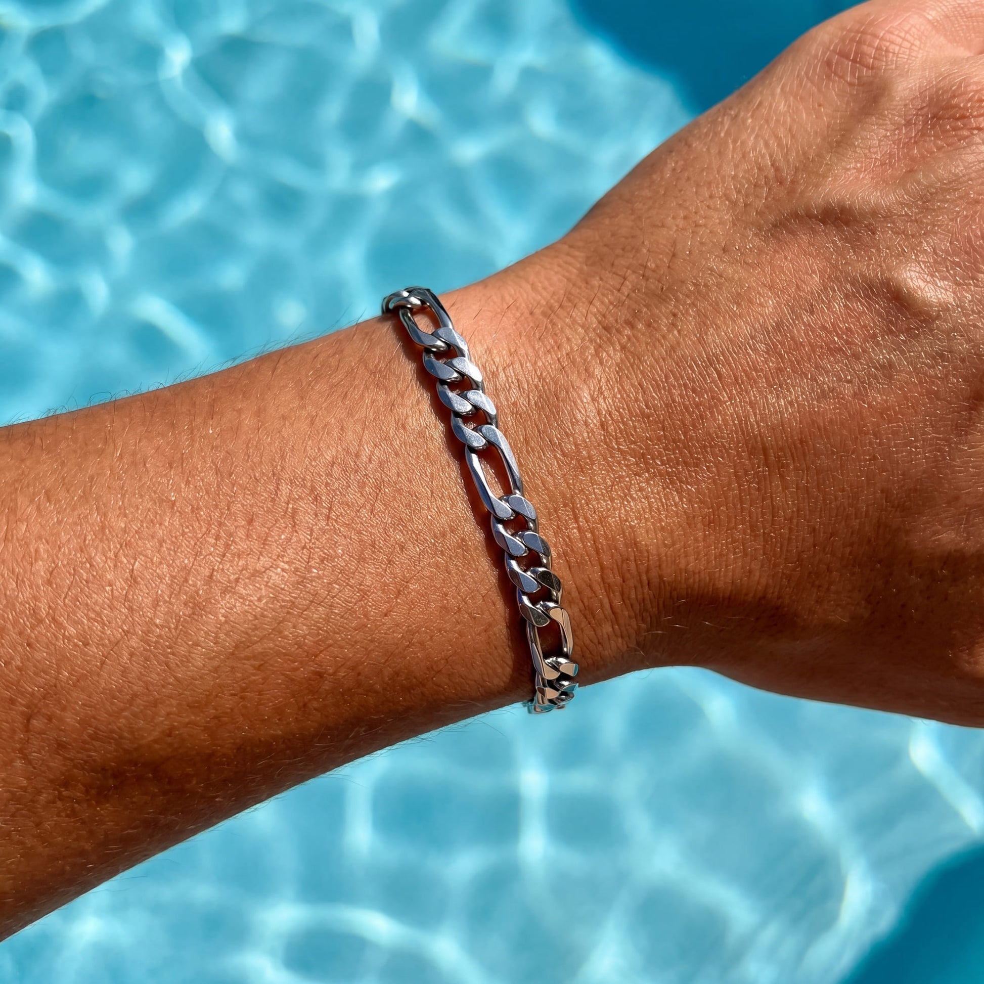 EDELSTAHL 7MM "FIGARO" ARMBAND - ICERAIN JEWELRY