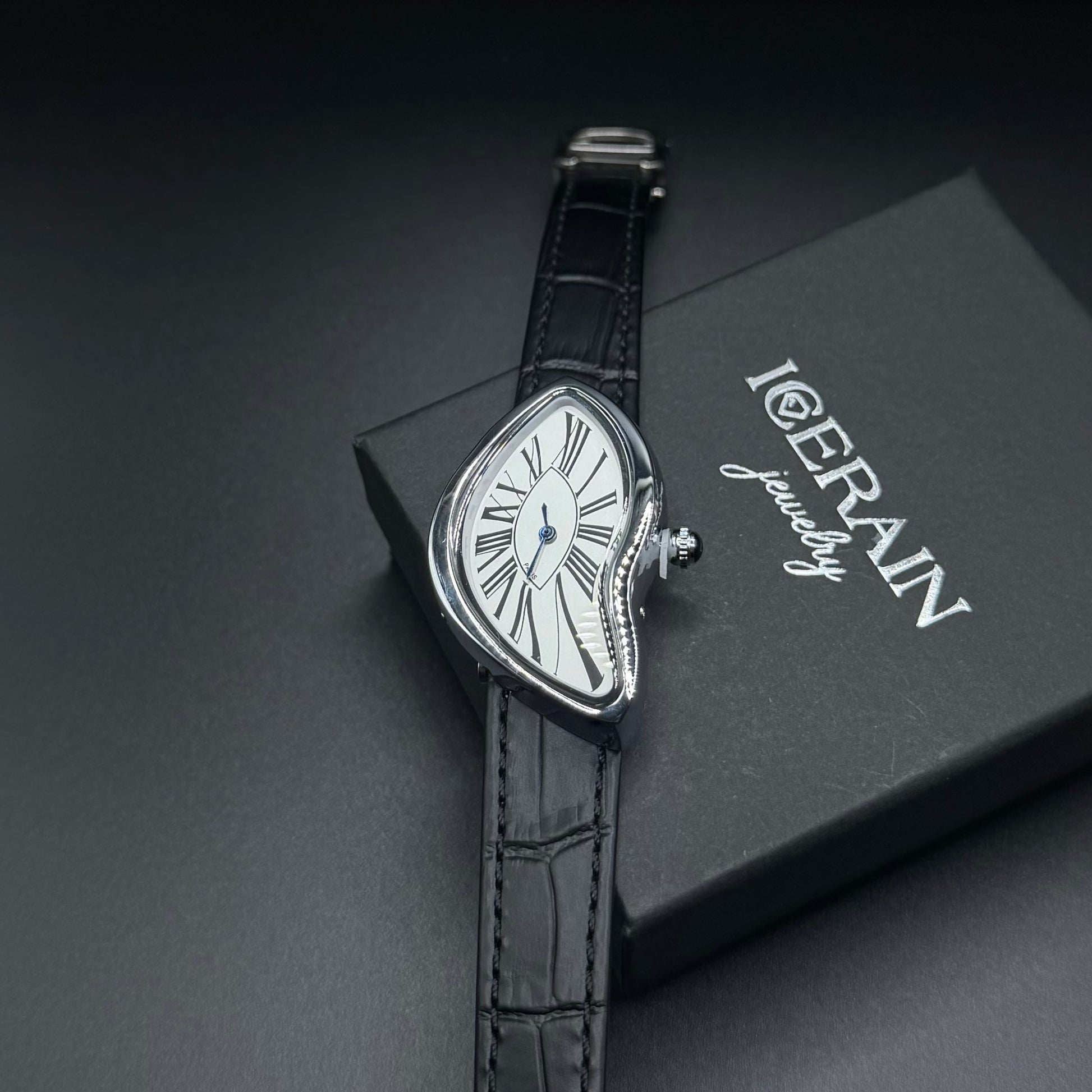 SALE | EDELSTAHL AUTOMATIK "SILVER/WHITE TONNEAU PARIS" UHR - ICERAIN JEWELRY