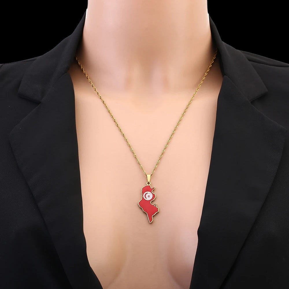 EDELSTAHL "TUNESIA" LÄNDERKETTE - ICERAIN JEWELRY