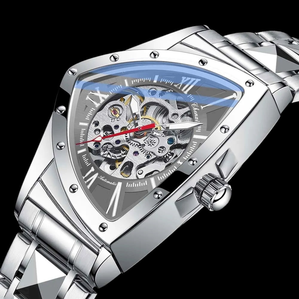 EDELSTAHL AUTOMATIK "TRIANGLAR V2" UHR - ICERAIN JEWELRY