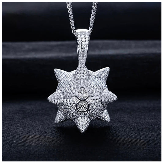 ICED OUT MOISSANITE "METEOR 8" WEISSGOLD 925S SILVER KETTE - ICERAIN JEWELRY