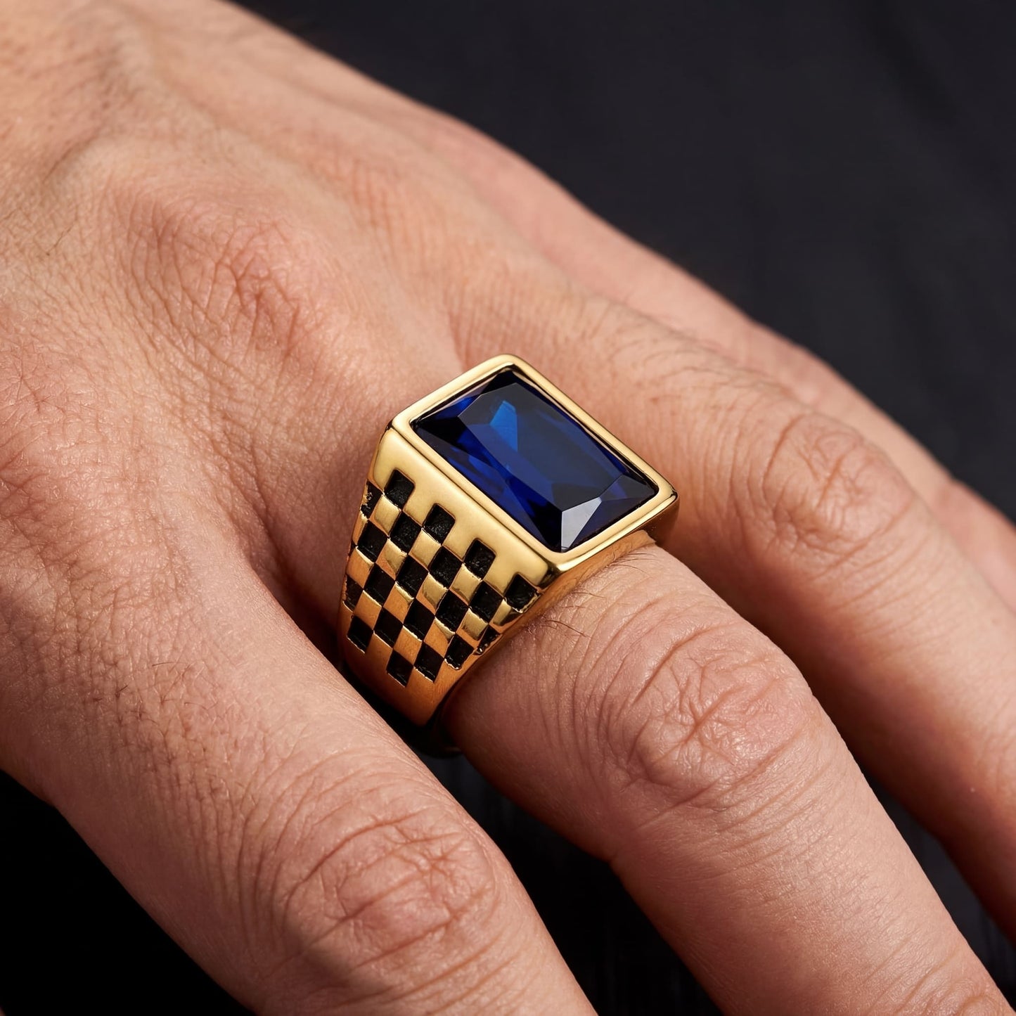 EDELSTAHL "INLAID" RING - ICERAIN JEWELRY