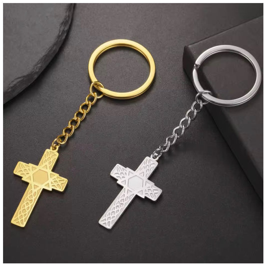 EDELSTAHL "CROSS" SCHLÜSSELANHÄNGER - ICERAIN JEWELRY