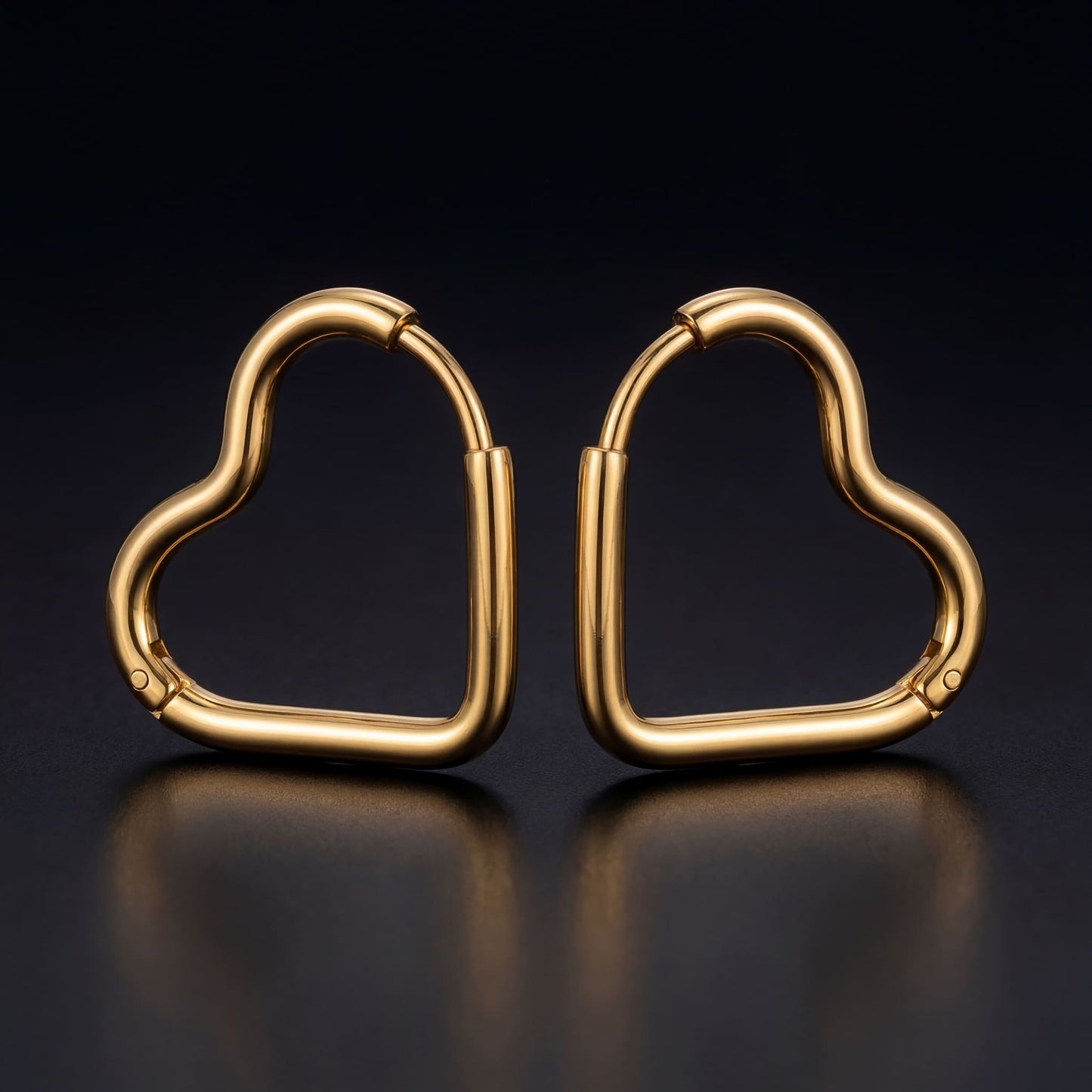 EDELSTAHL "HEART V3" OHRRINGE - ICERAIN JEWELRY