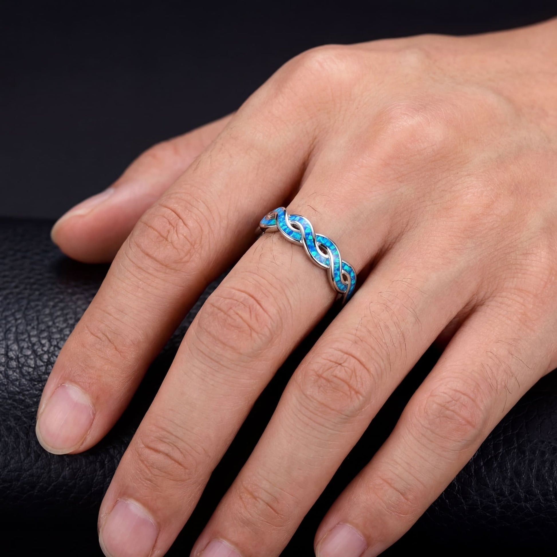 ICED OUT "BLUE INFINITY" RING - ICERAIN JEWELRY