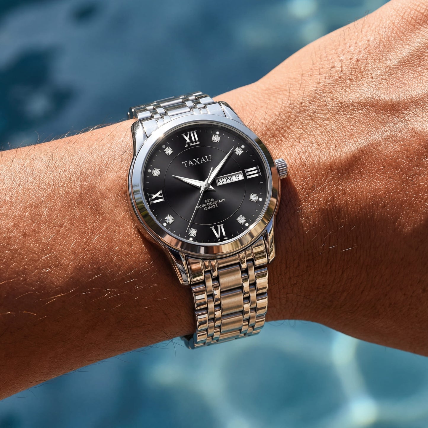 EDELSTAHL "BUSINAR" UHR - ICERAIN JEWELRY