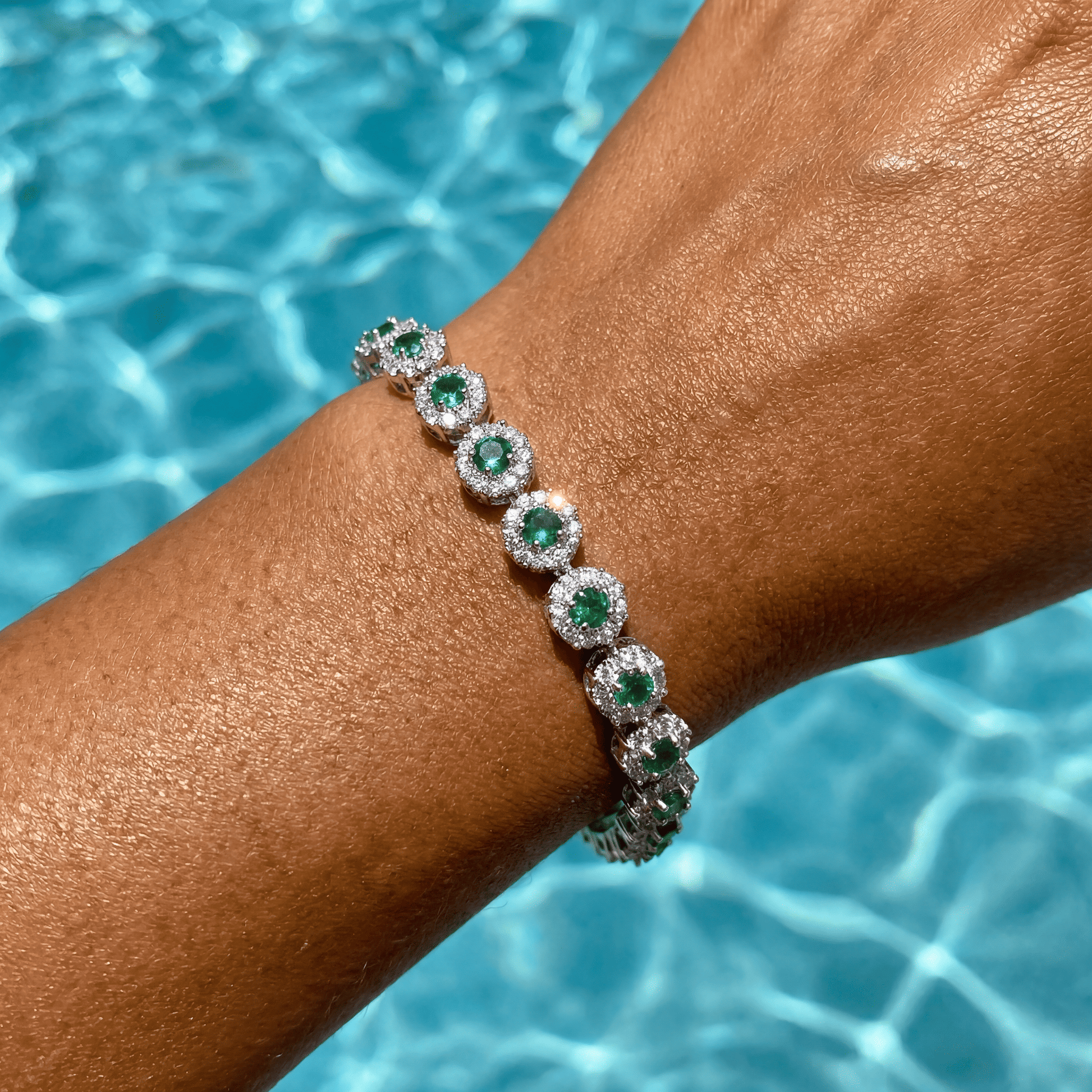 ICED OUT "GREEN CUSTLER" ARMBAND - ICERAIN JEWELRY