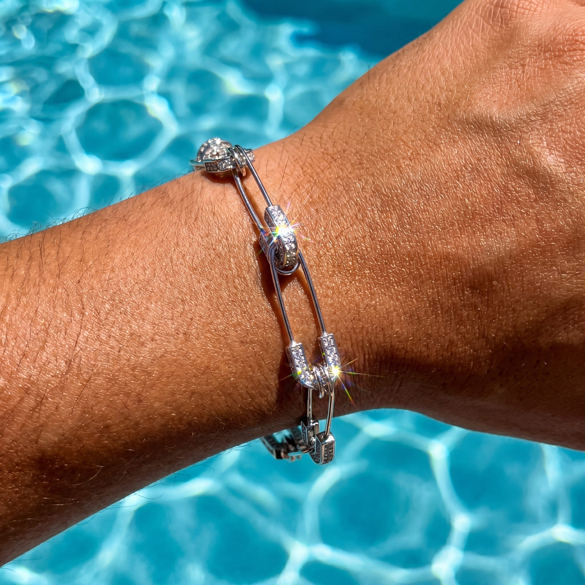 ICED OUT "PIN" ARMBAND - ICERAIN JEWELRY