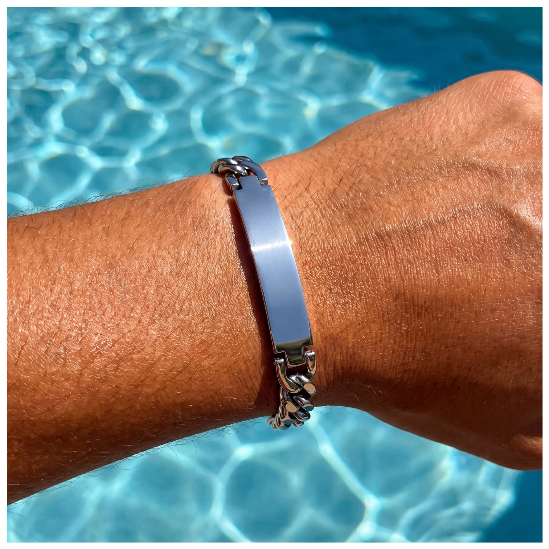 PERSONALISIERTES EDELSTAHL 9MM "CUBAN" ARMBAND - ICERAIN JEWELRY