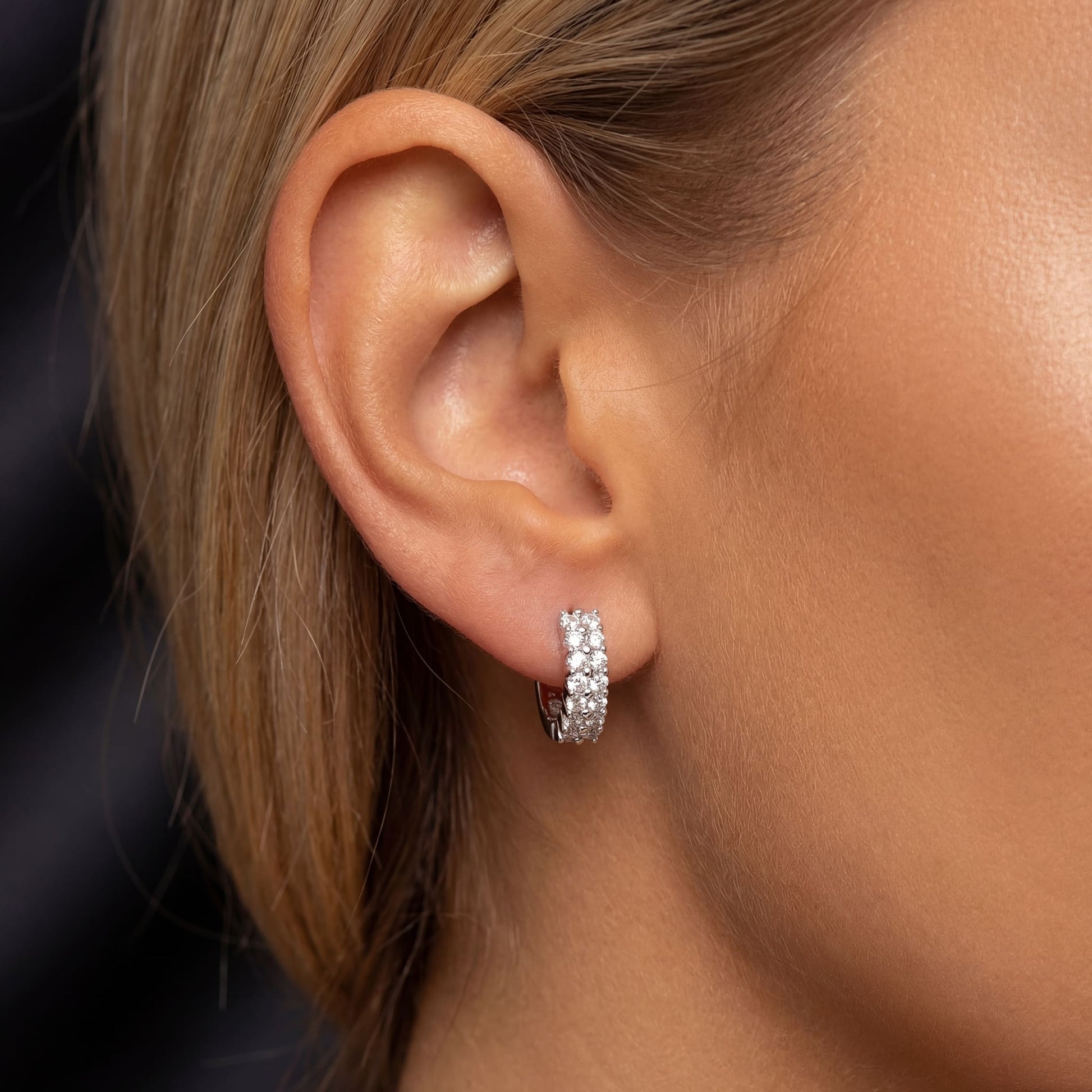 ICED OUT "DOUBLE CREOLES" OHRRINGE - ICERAIN JEWELRY