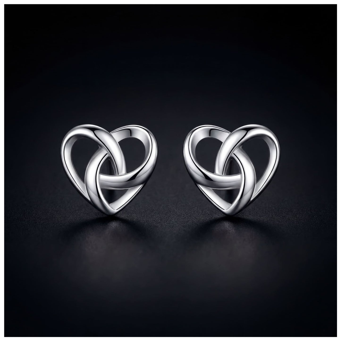 925S SILVER "HEART V4" OHRRINGE - ICERAIN JEWELRY