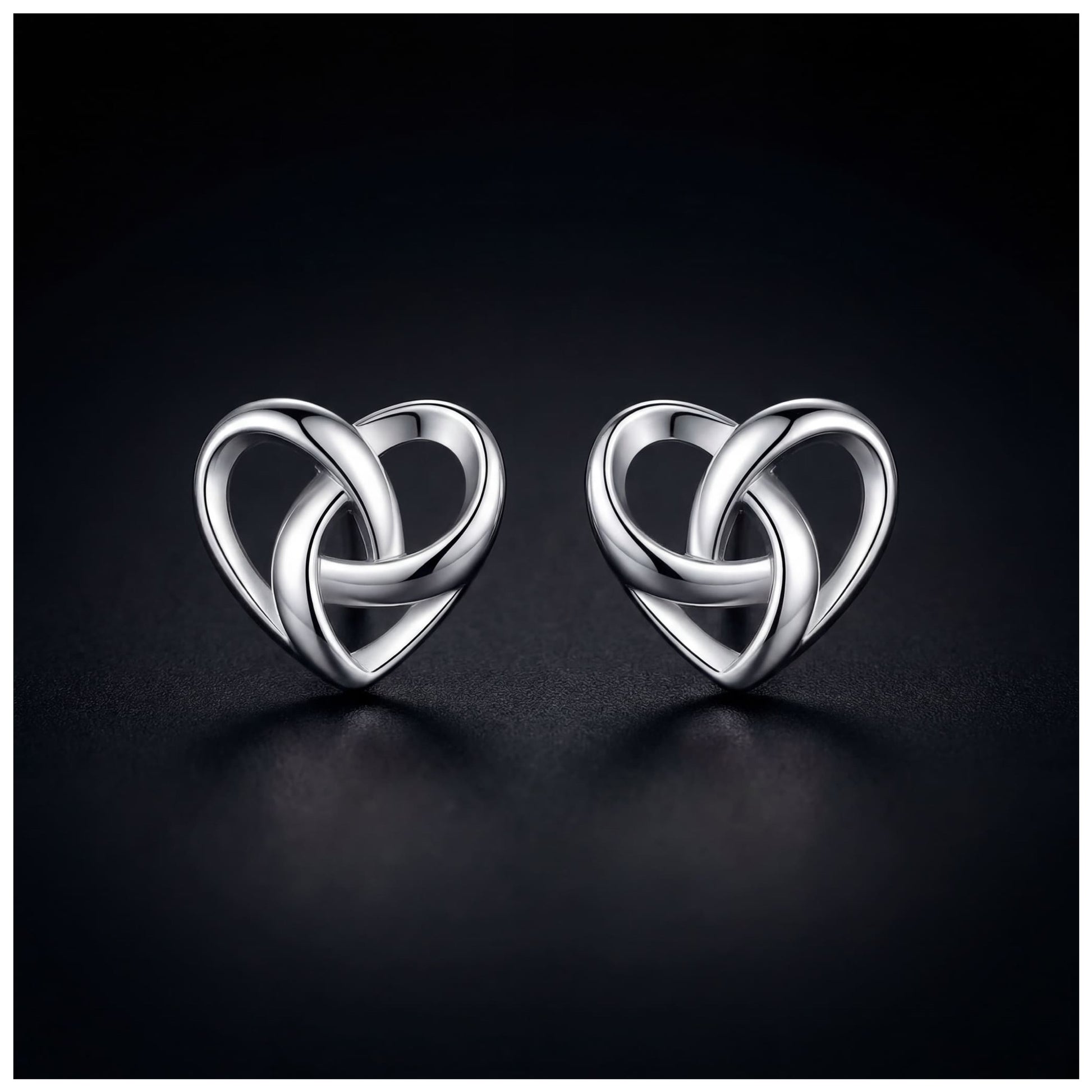 925S SILVER "HEART V4" OHRRINGE - ICERAIN JEWELRY