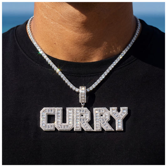 PERSONALISIERTE ICED OUT "BAROLO ICED CHARM" KETTE - ICERAIN JEWELRY