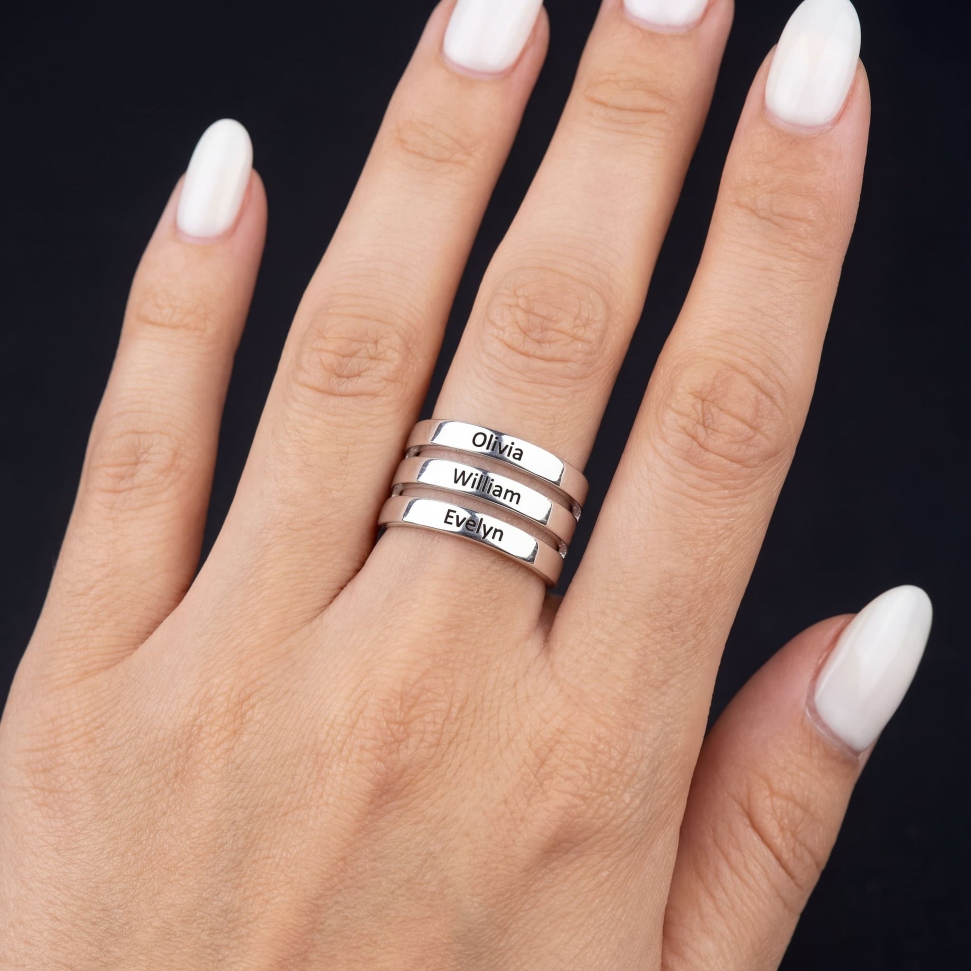 PERSONALISIERTER EDELSTAHL "PROMIZ" RING - ICERAIN JEWELRY