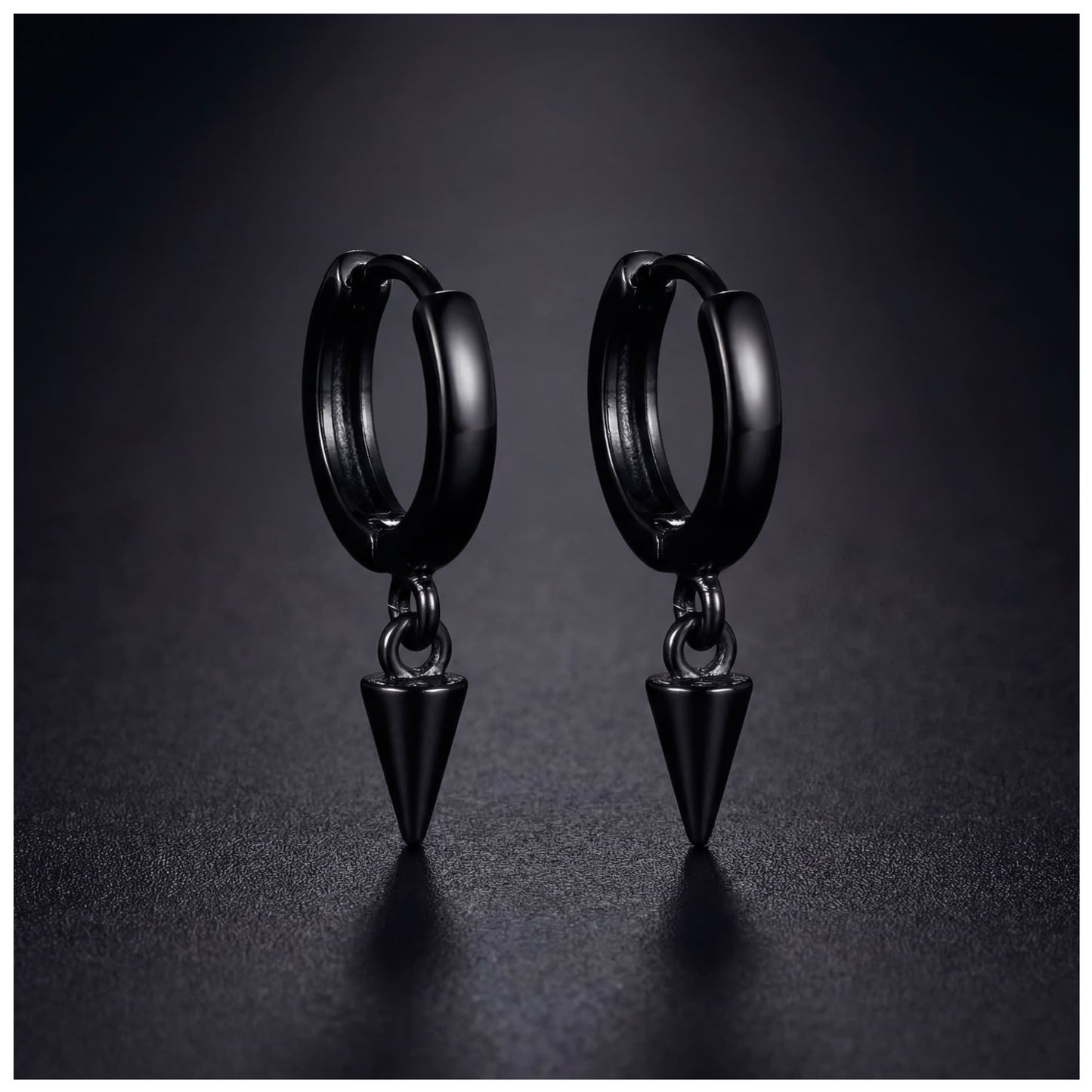 925S SILVER "BLACK PUNK" OHRRINGE - ICERAIN JEWELRY
