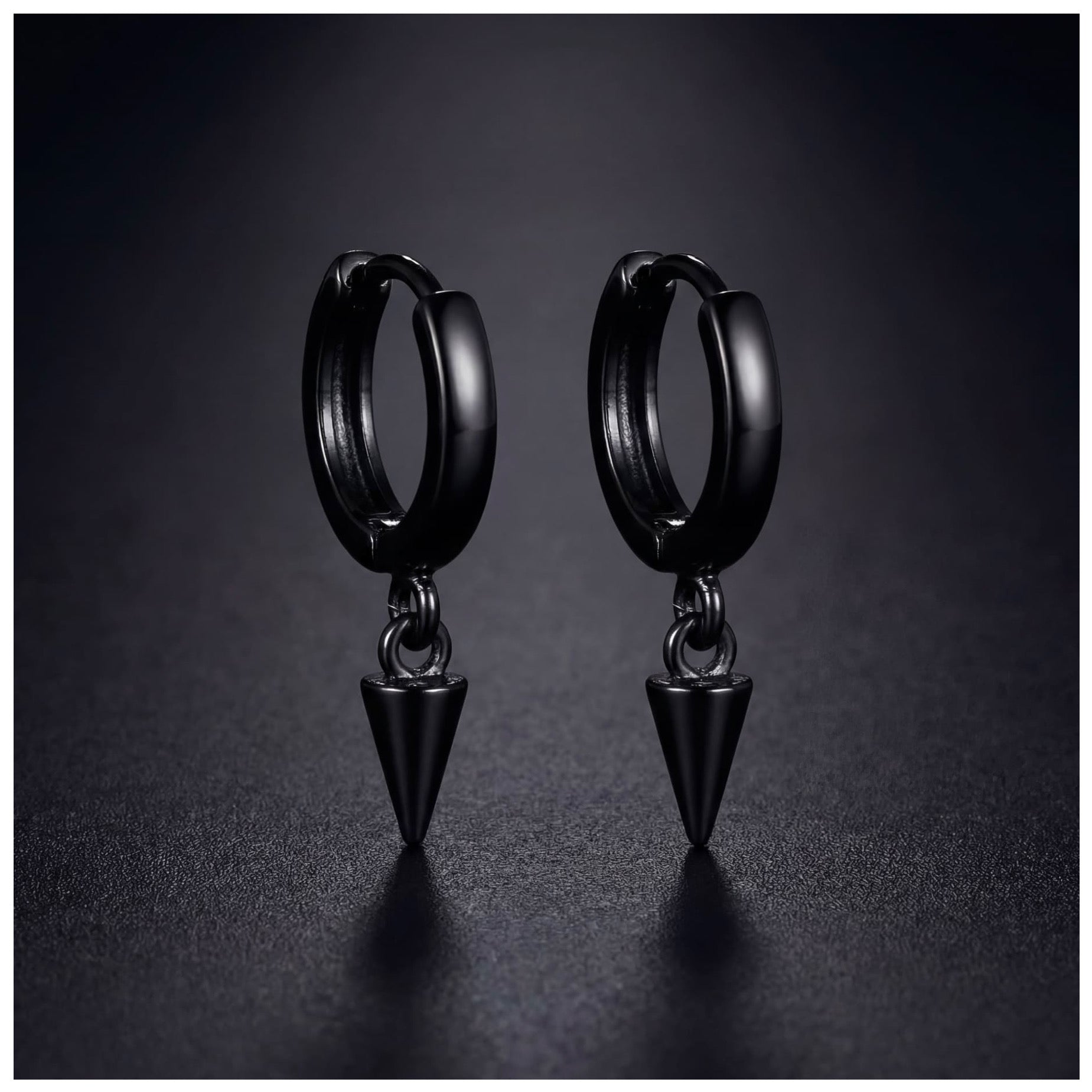 925S SILVER "BLACK PUNK" OHRRINGE - ICERAIN JEWELRY
