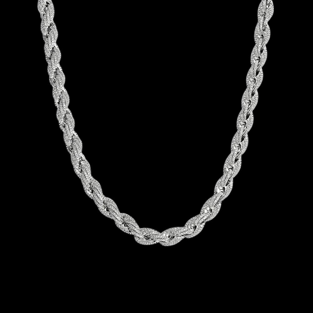 ICED OUT 8MM "SILVER ROPE" KETTE - ICERAIN JEWELRY