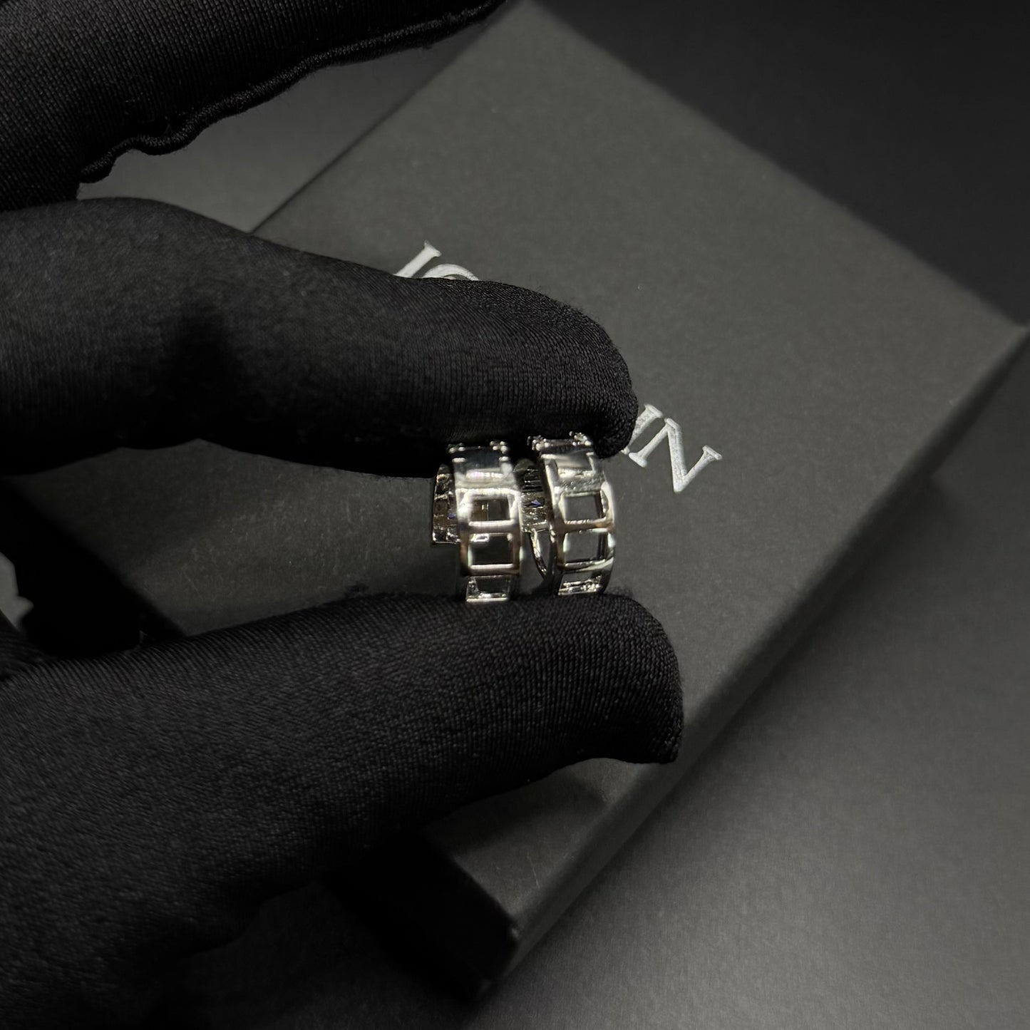 ICED OUT "SILVER CREOLES V2" OHRRINGE - ICERAIN JEWELRY