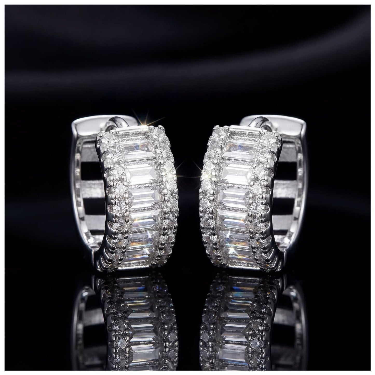 ICED OUT "SILVER CREOLES V2" OHRRINGE - ICERAIN JEWELRY