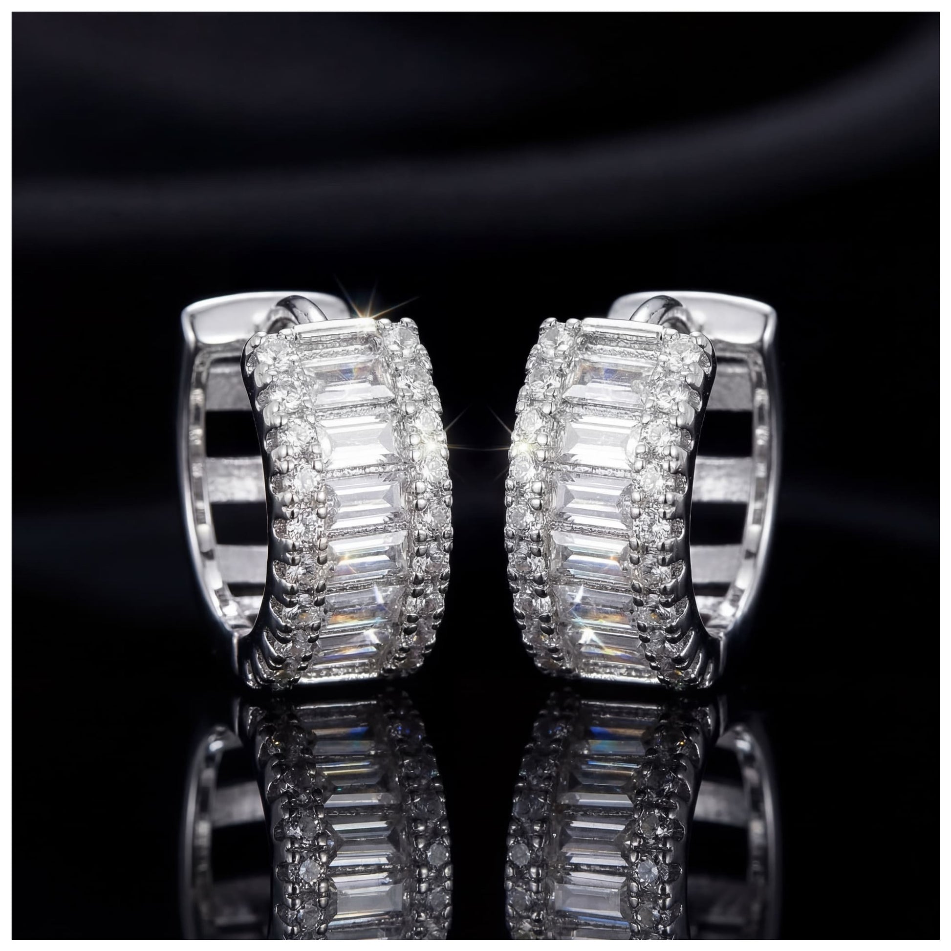 ICED OUT "SILVER CREOLES V2" OHRRINGE - ICERAIN JEWELRY