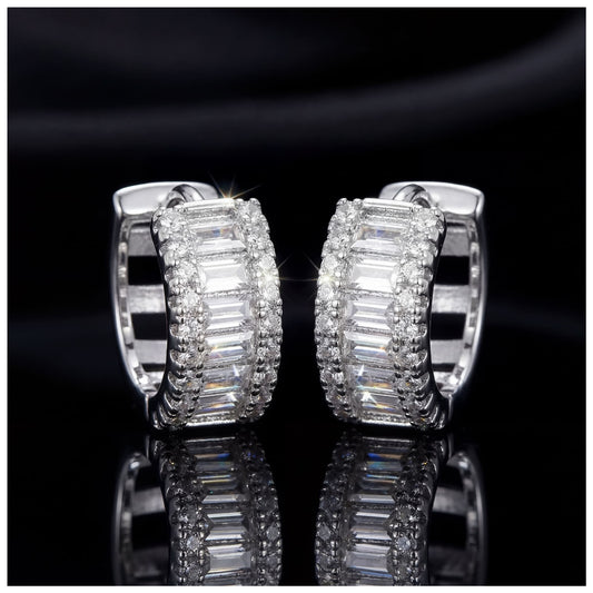 ICED OUT "SILVER CREOLES V2" OHRRINGE - ICERAIN JEWELRY