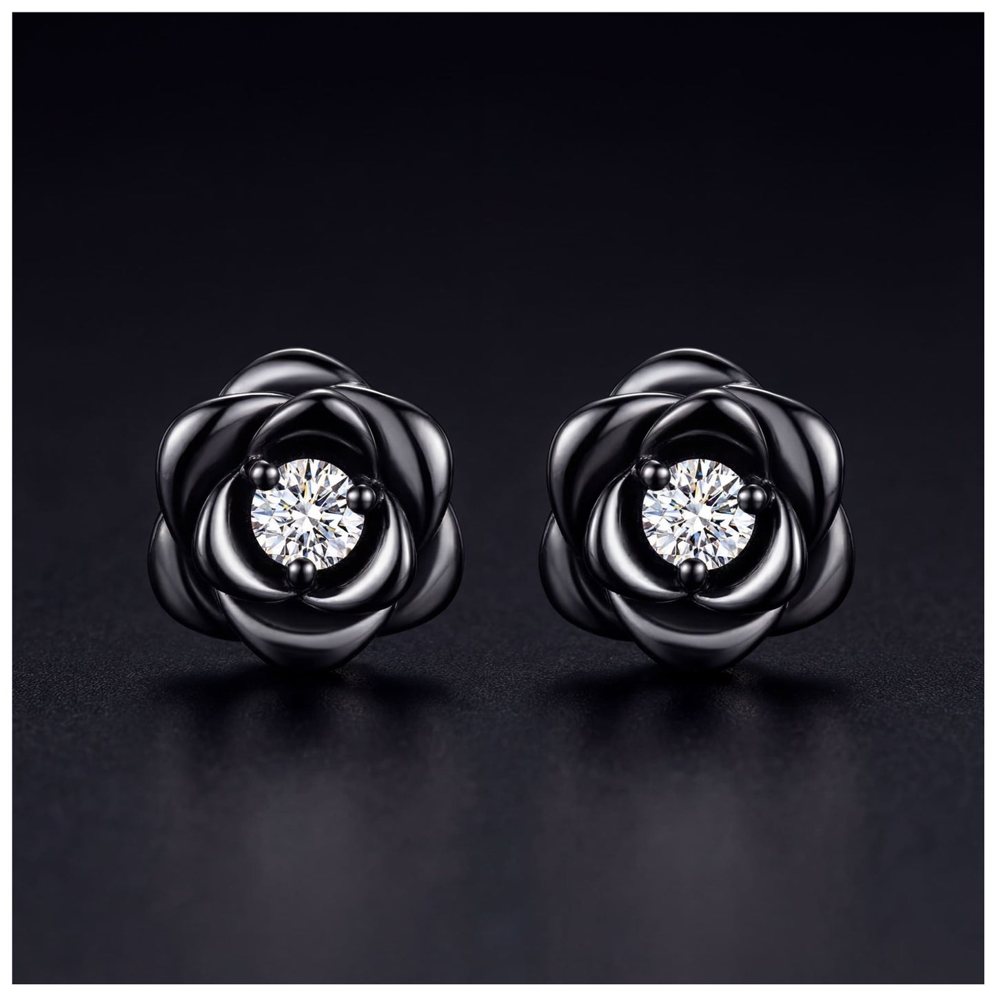 ICED OUT "BLACK ROSE" OHRRINGE - ICERAIN JEWELRY