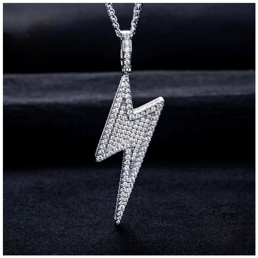 ICED OUT MOISSANITE "LIGHTNING" WEISSGOLD 925S SILVER KETTE - ICERAIN JEWELRY