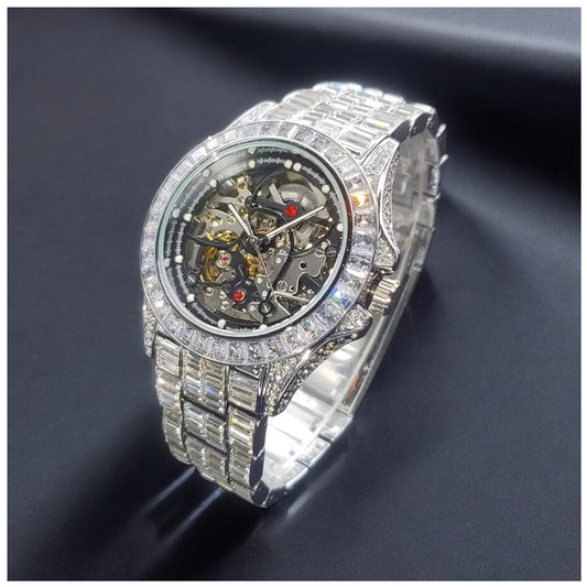 ICED OUT AUTOMATIK "SCHELETRO V3" UHR - ICERAIN JEWELRY